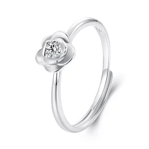 (תמונה ל-) טבעת ורד מויסניט בסגנון PANDORA 0.1 קראט (עם תעודה אחת) - MSR054-E