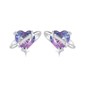 (תמונה ל-) עגילי שמיים כוכבים PANDORA Style Gradient - SCE1768