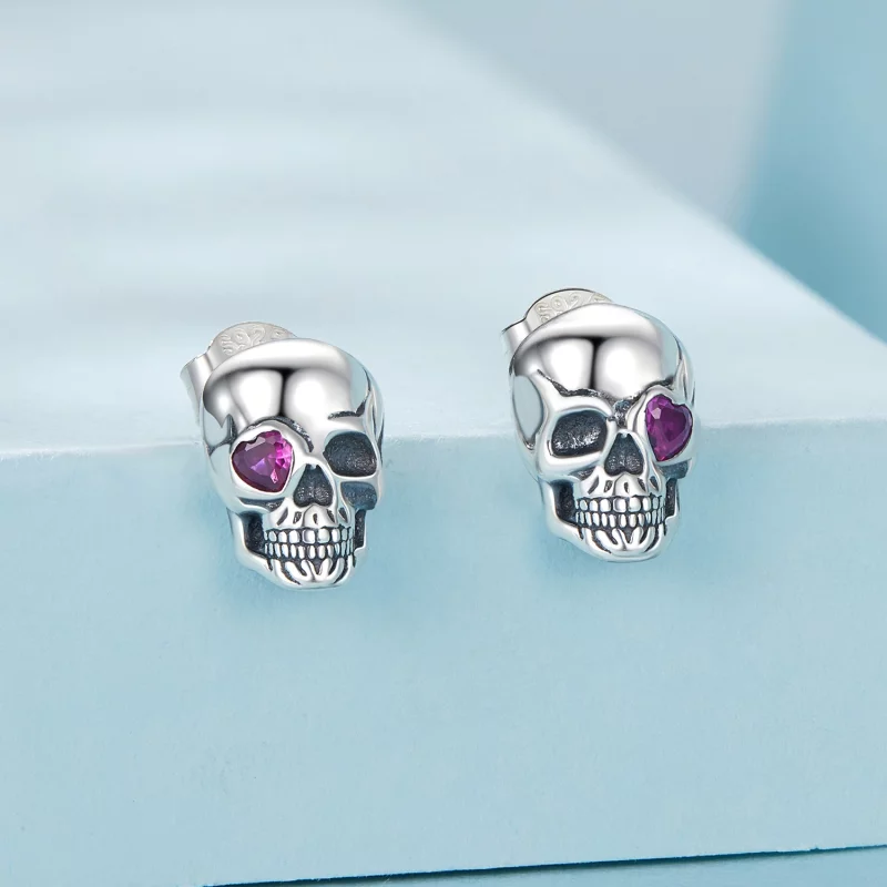 (תמונה ל-) עגילי PANDORA Style Skull - SCE1771 - הצג 2