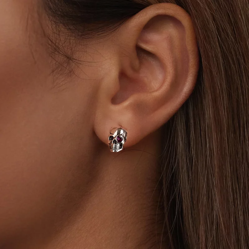 (תמונה ל-) עגילי PANDORA Style Skull - SCE1771 - הצג 6
