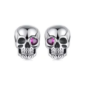 (תמונה ל-) עגילי PANDORA Style Skull - SCE1771