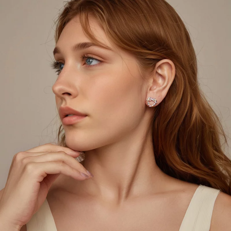 (תמונה ל-) עגילי טוויסט PANDORA Style Heart - SCE1776 - הצג 7