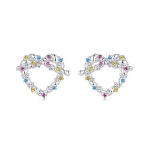 (תמונה ל-) עגילי טוויסט PANDORA Style Heart - SCE1776