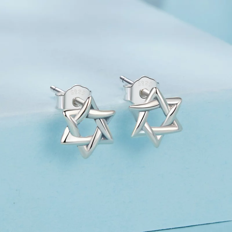 (תמונה ל-) עגילי כוכבים עם שישה קצוות PANDORA Style - SCE1809 - הצג 2