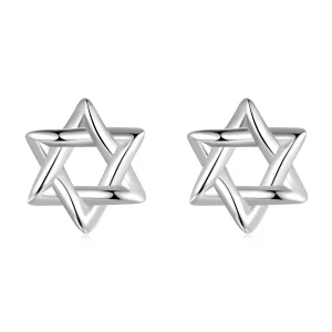 (תמונה ל-) עגילי כוכבים עם שישה קצוות PANDORA Style - SCE1809