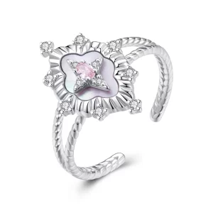 (תמונה ל-) PANDORA Style Starlight Pink Shell Open טבעת - YIR244-E