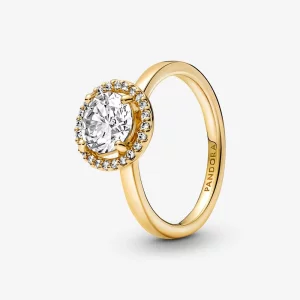 (תמונה ל-) טבעת הילה עגולה נוצצת פנדורה - 161234C01