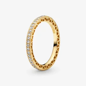(תמונה ל-) טבעת Pandora Sparkle & Hearts - 168655C01