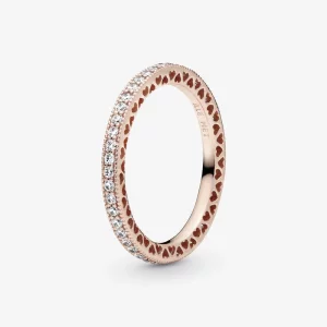 (תמונה ל-) טבעת Pandora Sparkle & Hearts - 180963CZ