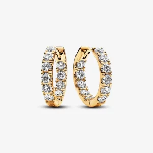 (תמונה ל-) עגילי Pandora Sparkling Row Eternity Hoop - 263002C01