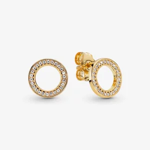 (תמונה ל-) עגילי Pandora Sparkling Circle Stud - 268649C01