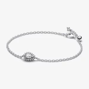 (תמונה ל-) צמיד שרשרת Pandora Sparkling Pear Halo - 593001C01