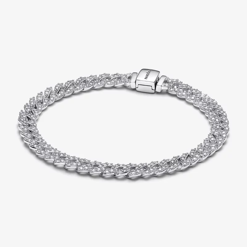 (תמונה ל-) Pandora Timeless Pavé Cuban Chain צמיד - 593008C01