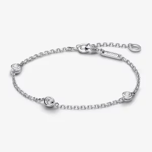 (תמונה ל-) Pandora Era Bezel צמיד שרשרת יהלום תחנת יהלום שגדל במעבדה 0.30 קראט tw כסף סטרלינג - 593109C01