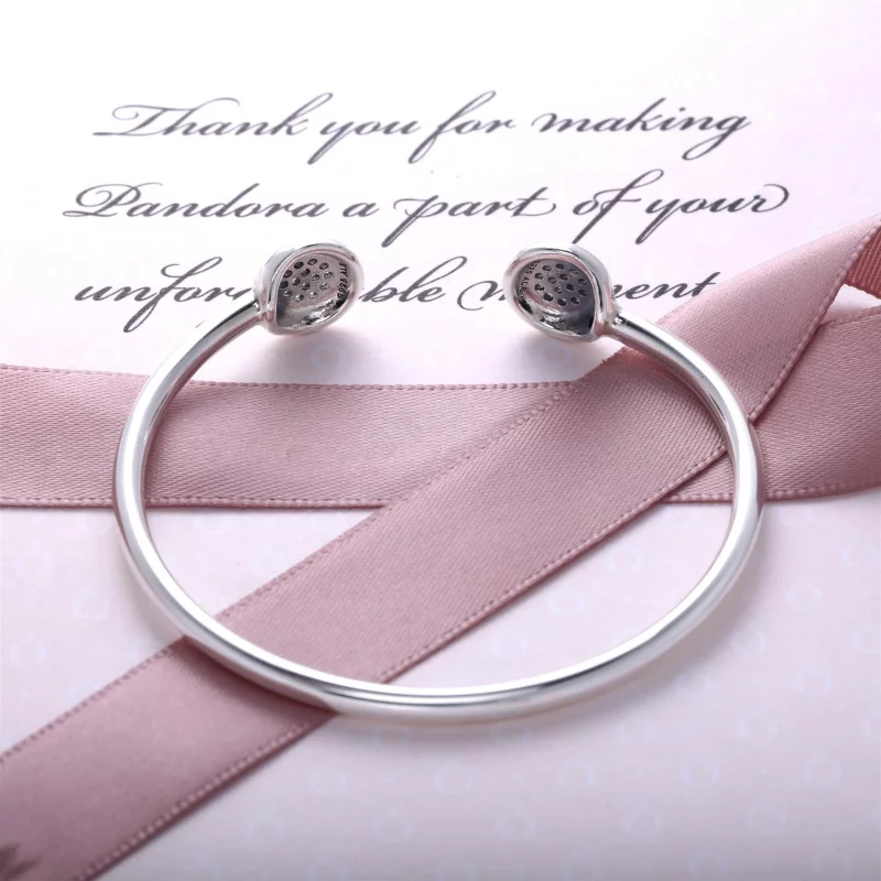 (תמונה ל-) צמיד בנגל פתוח חותם PANDORA - 590528CZ - הצג 3
