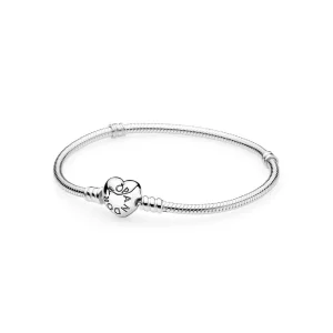 (תמונה ל-) צמיד כסף PANDORA עם סוגר לב - 590719