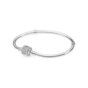 (תמונה ל-) צמיד כסף PANDORA עם סוגר בשיבוץ זרקונים - 590723CZ