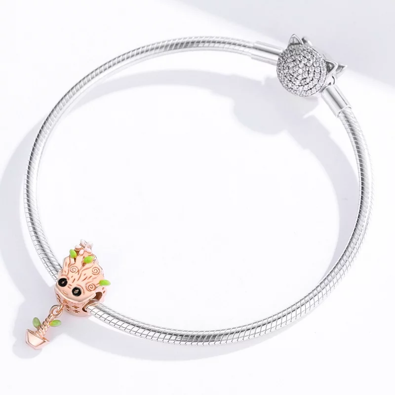 (תמונה ל-) פנדורה סטייל צ'ארמ רוז גולד תִינוֹק Groot - BSC130 - הצג 4