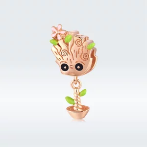 (תמונה ל-) פנדורה סטייל צ'ארמ רוז גולד תִינוֹק Groot - BSC130