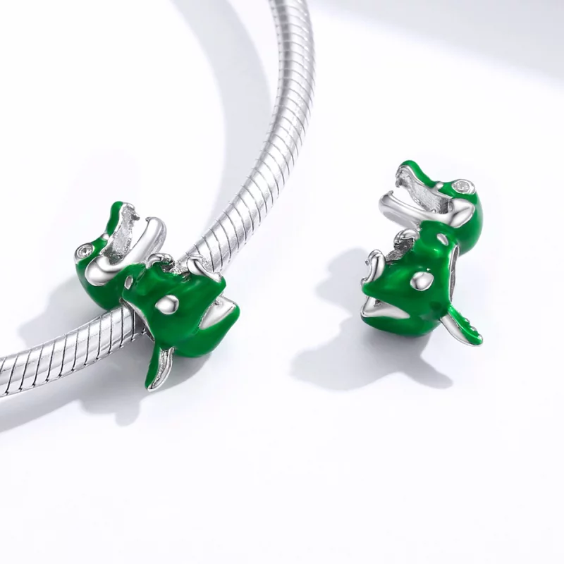 (תמונה ל-) פנדורה סטייל צ'ארמ כסף תינוק תנין - BSC190 - הצג 4