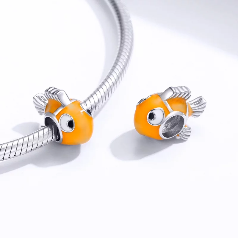 (תמונה ל-) פנדורה סטייל צ'ארמ כסף דג ליצן - BSC206 - הצג 3