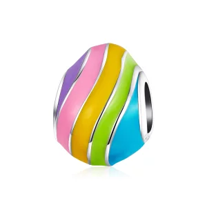 (תמונה ל-) פנדורה סטייל צ'ארמ כסף ביצת פסחא - BSC223