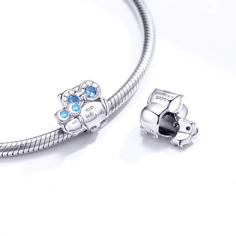 (תמונה ל-) פנדורה סטייל צ'ארמ כסף אמא ינשוף - BSC238 - הצג 4