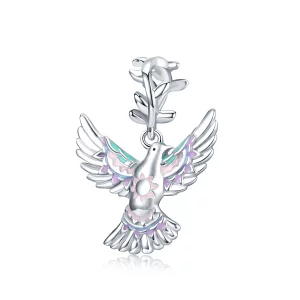 (תמונה ל-) פנדורה סטייל צ'ארמ כסף יונת שלום - BSC295