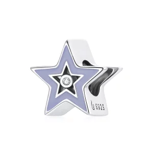 פנדורה סטייל צ'ארמ כסף כוכב זוהר - BSC459 (תמונה ל-) פנדורה סטייל צ'ארמ כסף כוכב זוהר - BSC459