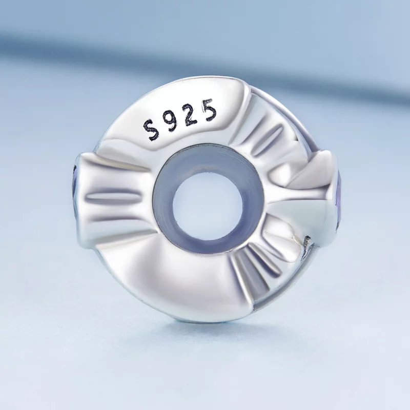 (תמונה ל-) פנדורה סטייל ספייסר כסף לב השומר - BSC677 - הצג 3