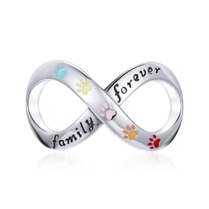 (תמונה ל-) פנדורה סטייל צ'ארמ כסף הדפסת כפות האהבה - SCC1849