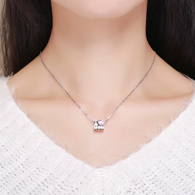 (תמונה ל-) פנדורה סטייל צ'ארמ כסף אני אוהב את אמא - SCC579 - הצג 7