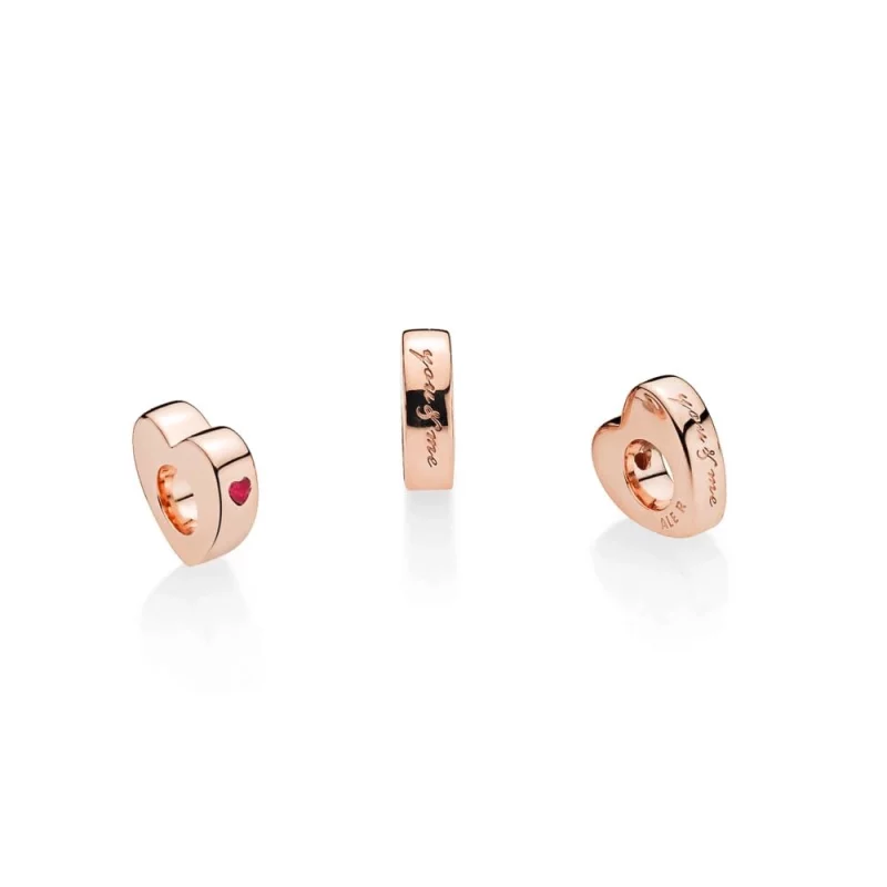 (תמונה ל-) ספייסר PANDORA רוז שני לבבות - 786559CZR - הצג 3