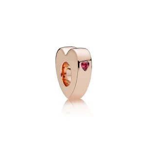 (תמונה ל-) ספייסר PANDORA רוז שני לבבות - 786559CZR