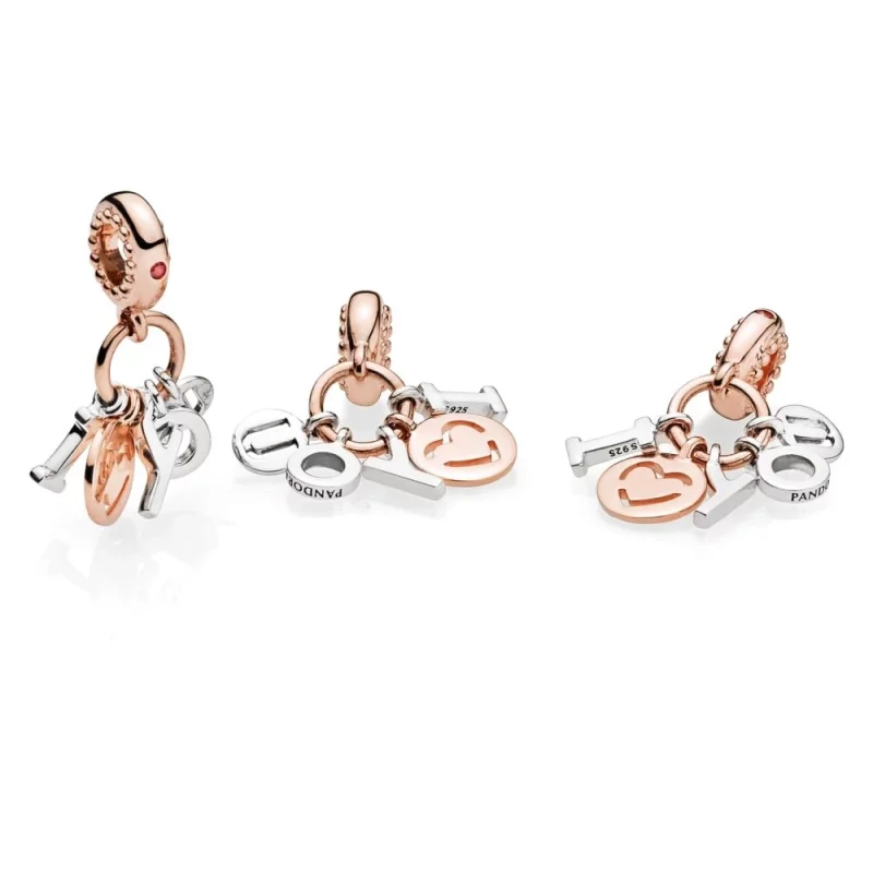 (תמונה ל-) תליון PANDORA רוז I LOVE YOU בשילוב כסף - 786596CZR - הצג 3