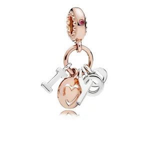 (תמונה ל-) תליון PANDORA רוז I LOVE YOU בשילוב כסף - 786596CZR
