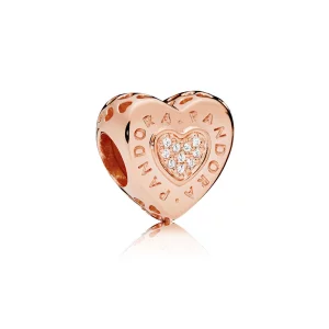 (תמונה ל-) צ'ארמ PANDORA רוז לב חתימה - 787375CZ