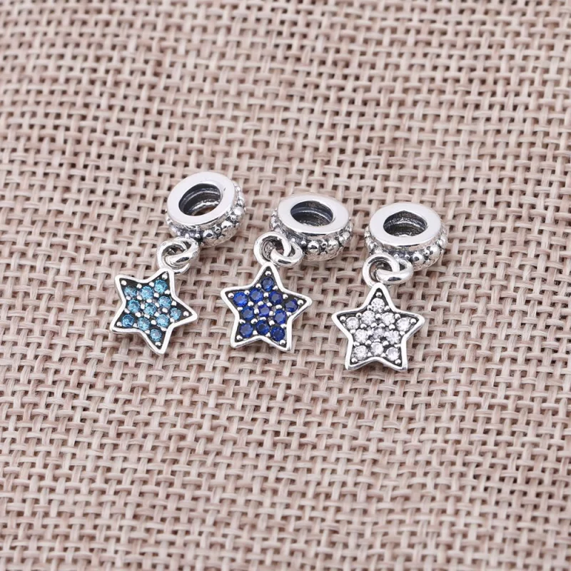(תמונה ל-) פנדורה תליון כסף כוכב נופל בשיבוץ פאווה כחול - 791024CZB - הצג 3