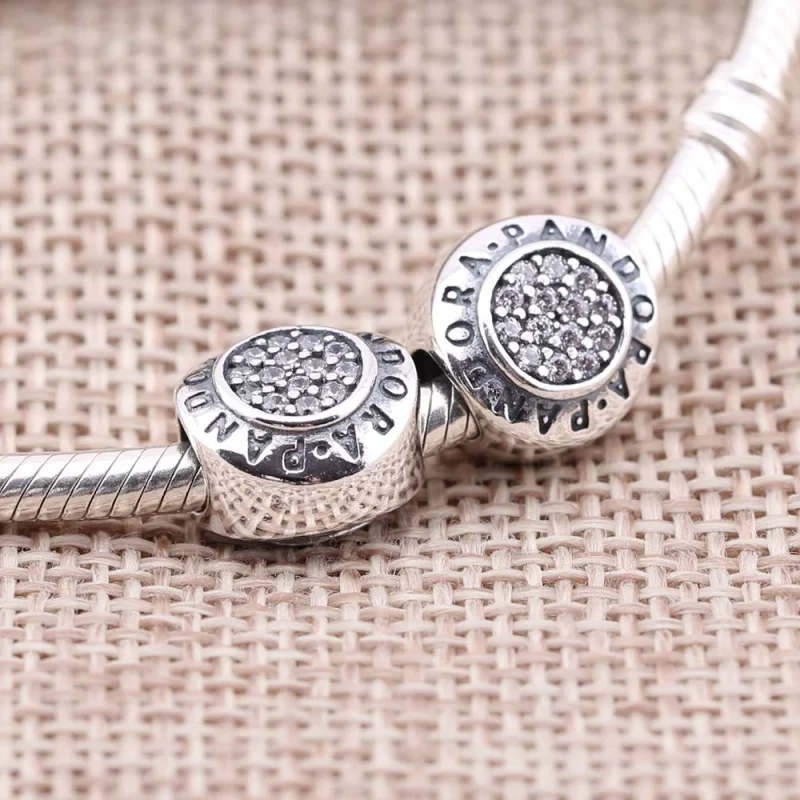 (תמונה ל-) צ'ארמ כסף חותם PANDORA בשיבוץ זרקונים - 791414CZ - הצג 2