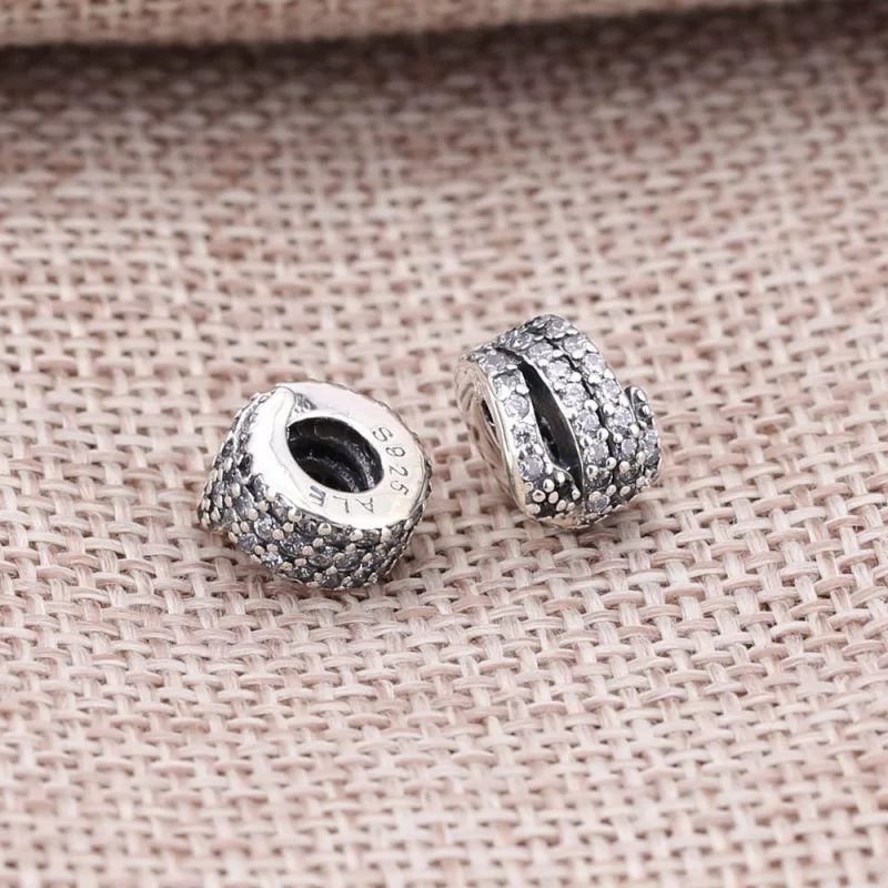 (תמונה ל-) פנדורה Snake silver charm with cubic zirconia and black crystal - 791539cz - הצג 3