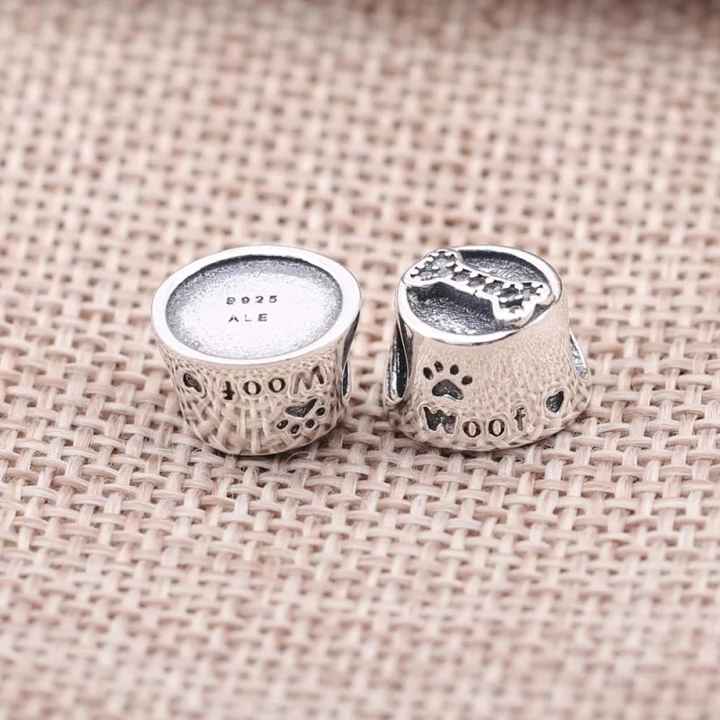 (תמונה ל-) פנדורה צ'ארמ כסף WOOF - 791708CZ - הצג 3