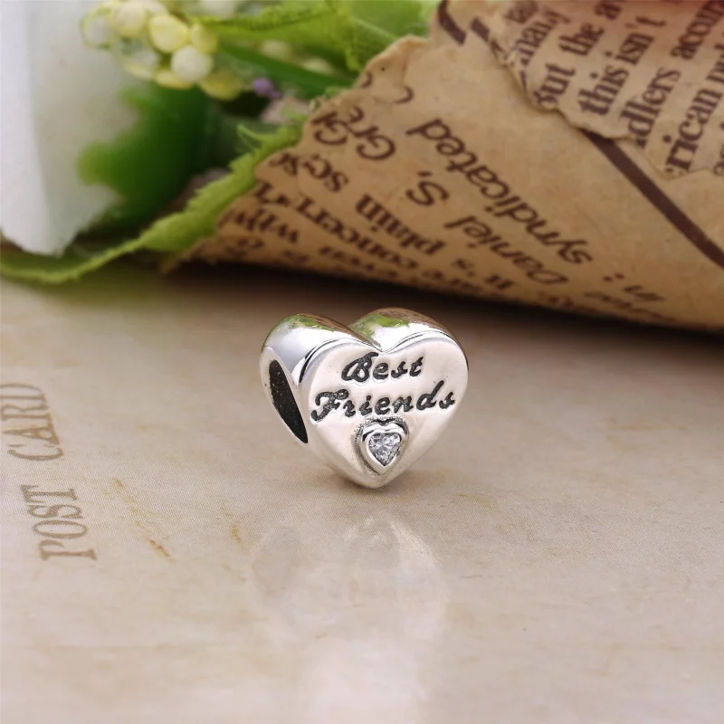 (תמונה ל-) פנדורה צ'ארמ כסף לב Friendship Heart - 791727CZ - הצג 2