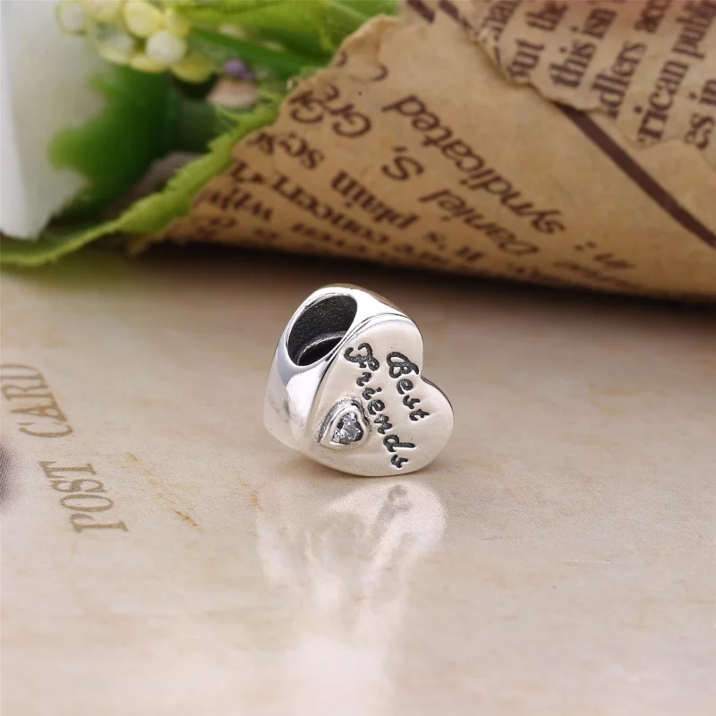 (תמונה ל-) פנדורה צ'ארמ כסף לב Friendship Heart - 791727CZ - הצג 3
