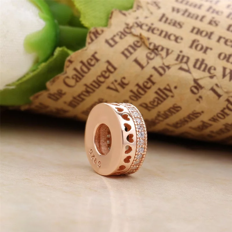 (תמונה ל-) ספייסר PANDORA רוז לבבות PANDORA - 787415CZ - הצג 2