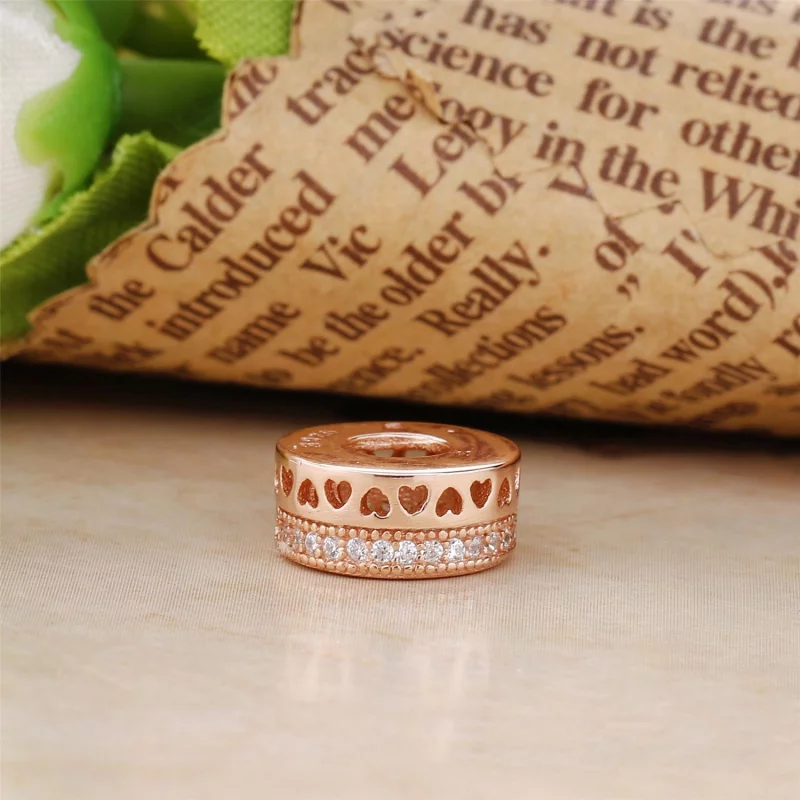 (תמונה ל-) ספייסר PANDORA רוז לבבות PANDORA - 787415CZ - הצג 3