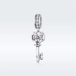 (תמונה ל-) פנדורה סטייל תליון כסף נעילת לב - BSC092