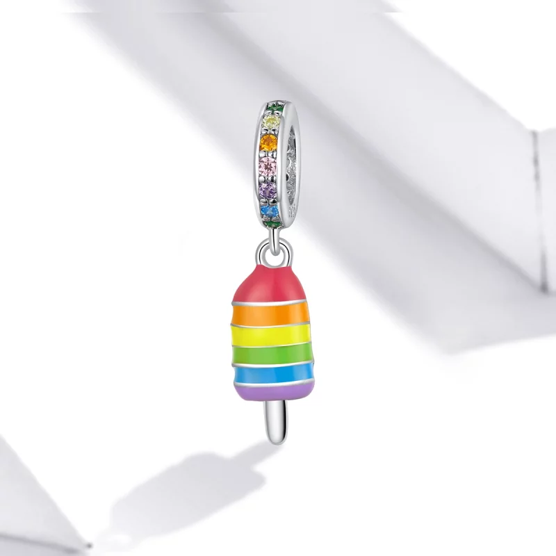 (תמונה ל-) פנדורה סטייל תליון כסף גלידת קשת - BSC351 - הצג 4