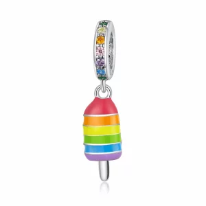 (תמונה ל-) פנדורה סטייל תליון כסף גלידת קשת - BSC351