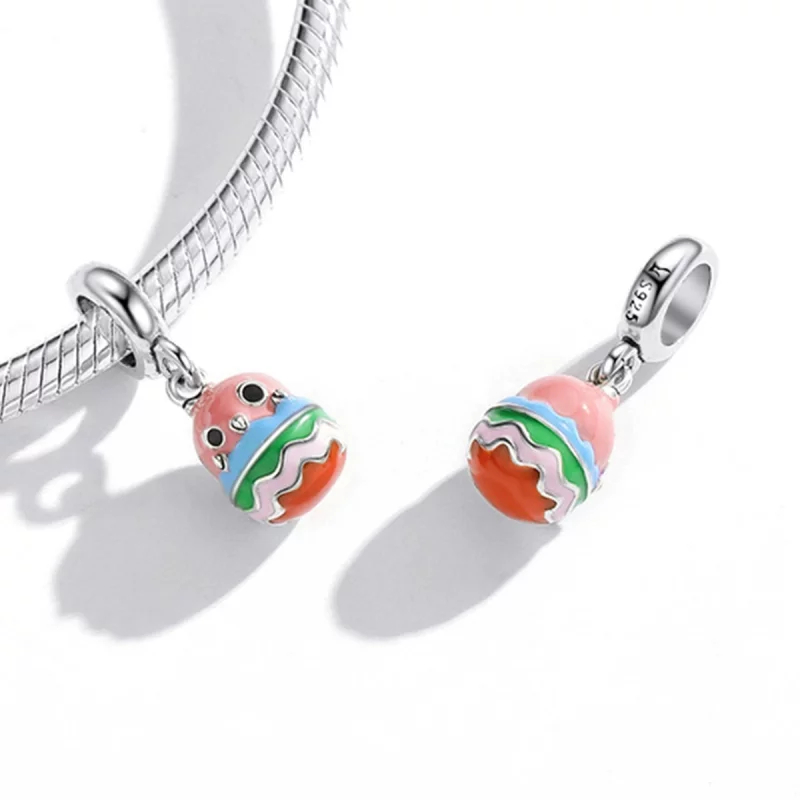 (תמונה ל-) פנדורה סטייל תליון כסף ציפור מצחיקה - SCC1935 - הצג 4