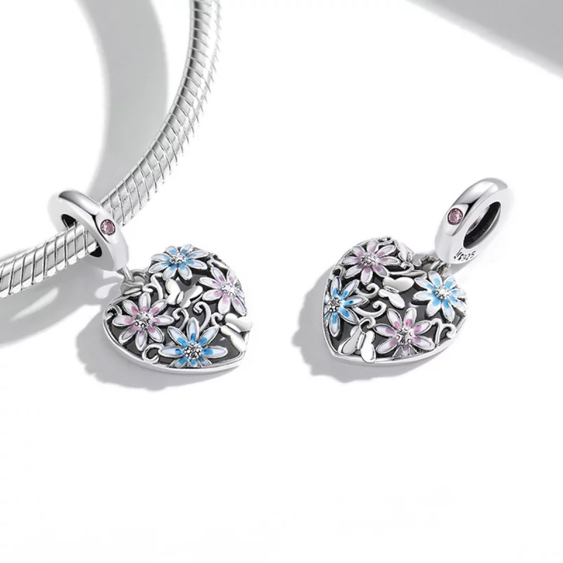 (תמונה ל-) פנדורה סטייל תליון כסף אוהב את הגן הסודי - SCC2062 - הצג 4